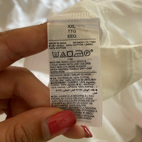 Old Navy White Waist-Defined Puff-Sleeve Cotton-Poplin Side-Cutout Mini Dress - Picture 6 of 6